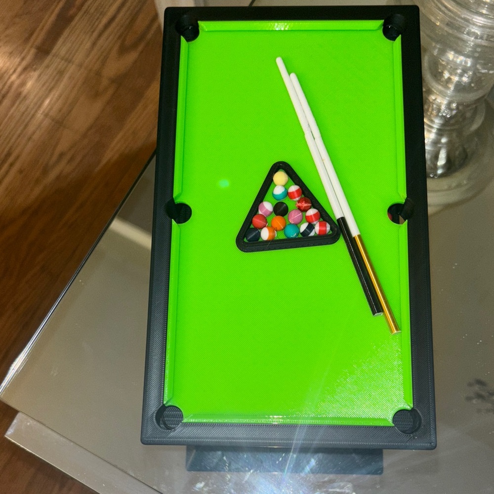 Mini Pool Table Set. Made with 3D printer
